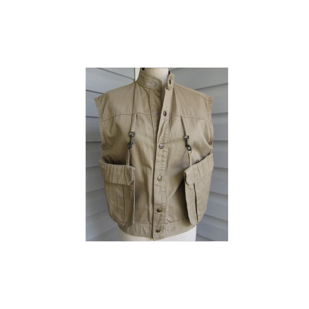 Khaki Vest by IDEAS With Two Outside Pockets